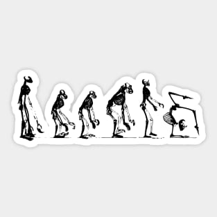 Human Skeleton Yogui evolution Sticker